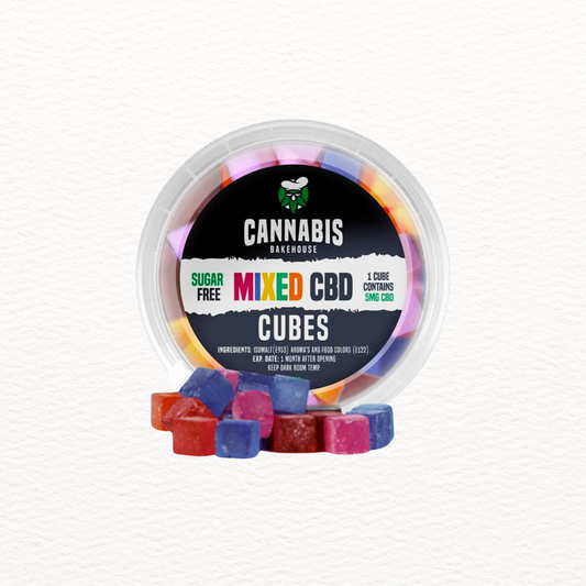 Cannabis Bakehouse Cubos de CBD - Mezcla, 30 g, 22 piezas x 5 mg de CBD
