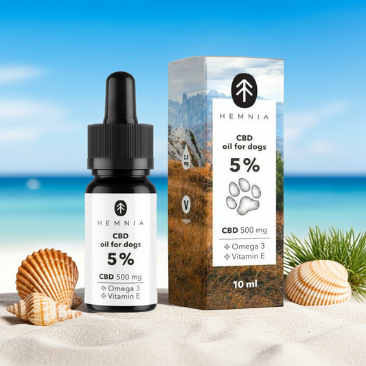 Hemnia Aceite de CBD para perros 5 %, 500 mg, 10 ml