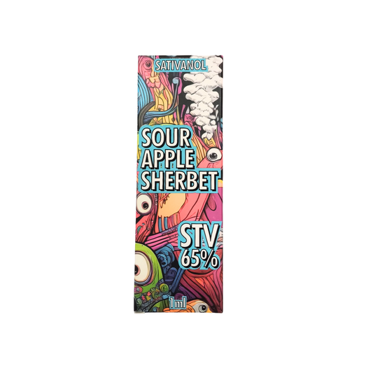 Vaper Sativanol 65% Gelato /Zkittlez/ Sour apple / Cookies /Banana