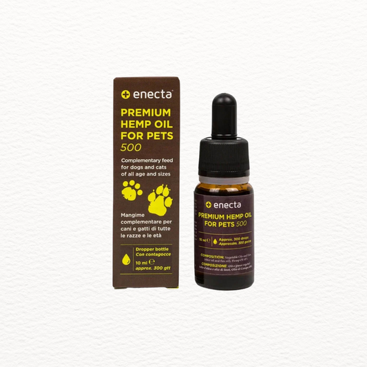 Enecta Aceite para Mascotas con Omega 3 y Vitamina E 5% de CBD 500mg (10ml)