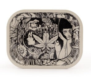 Bandeja de Metal BLANCO Y NEGRO Pequeña 14 x 18 cm