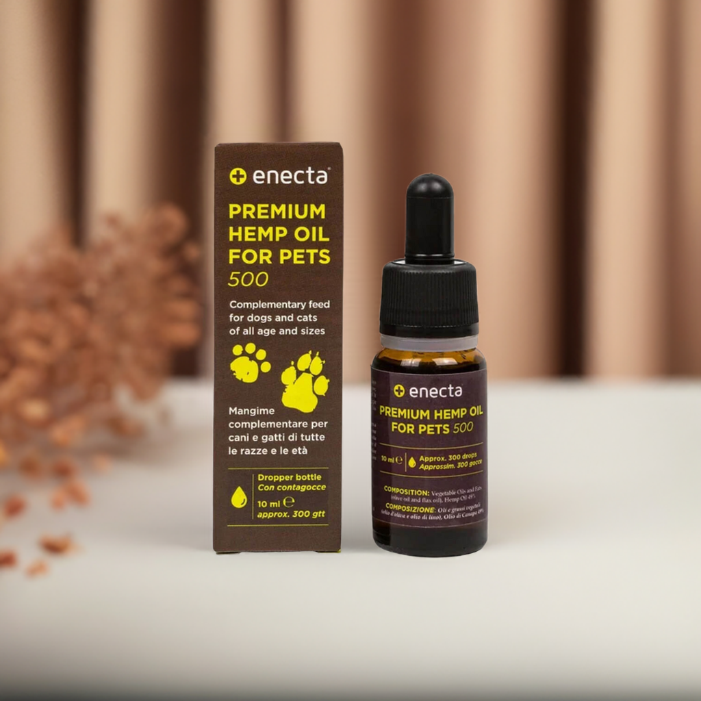 Enecta Aceite para Mascotas con Omega 3 y Vitamina E 5% de CBD 500mg (10ml)